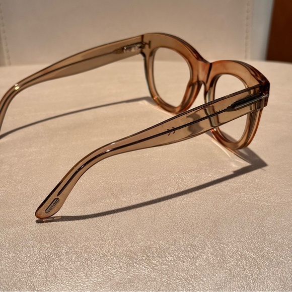 Tom Ford Womens Brown Clear Frame Glasses TF 5493 Acetate Frame Only - Picture 10 of 12